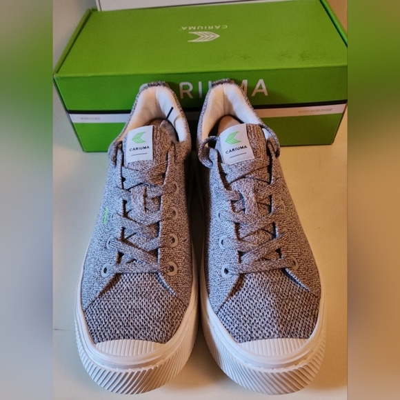 [SOLD] nisex Cariuma Knit Stone Gray Comfortable Skater Sneaker Shoe W 10, M 8.5 - Picture 4 of 8